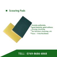 Yellow Green Sponge Pad Powerful Kitchen Cleaning Polyurethane for Kitchen Cleaning Use Polyester+polyurethane Sponge PU Foam