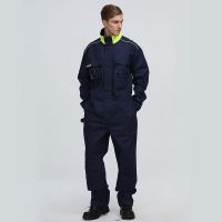 Wholesale Mens 100% Cotton Blue Working Frc Flame Retardant Mining Fireproof Industrial Workwear Coverall