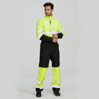 Wholesale Mens Hi Vis Workwear Flame Retardant Reflective Industrial Mining Fireproof Working Coverall