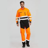 Wholesale Hi Vis Construction Workers Overall Welder Electrician Workwear Mining Safety Uniform For Workers