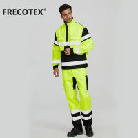 Custom Workwear Fire Retardant Industrial Long Work Flame Retardant Workwear Jacket  For Mens