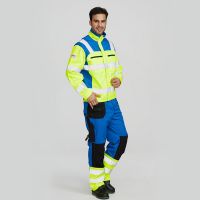 Custom Mens Fire Retardant Long Work Protective Work Wear Reflective  Fire Proof Uniform Work Jacket