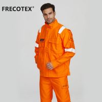 En11611 Orange Anti Fire Flame Retardant Mechanics Fireproof Fire Resistant Welderjacket For Workers