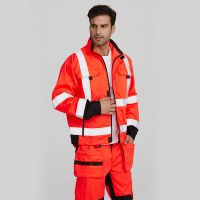 Xinke Protective High Quality Safety Reflective Red Cotton Jacket