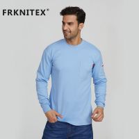 Wholesale 100% Cotton Shirt Nfpa2112 Ul Fire Retardant Long Sleeve Knit Mechanic Work Shirt