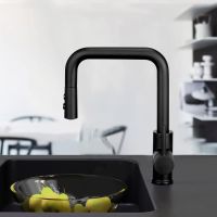 Kinglions Kitchen Taps with Pull Out Spray Matte Black Kitchen Mixer Tap with Pull Down 360 Swivel Spray Stream Kitchen Faucet