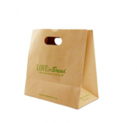 Customized Hand Length Bread Paper Bag With Twist Handle