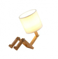 Cute Desk Lamp Creative Table Lamp with Wood Base Changeable Shape Desk Lamp for Bedrooms