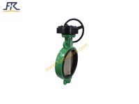 bronze disc Manual Operation Wafer Ductile Iron rubber lined Butterfly Valve for sea water