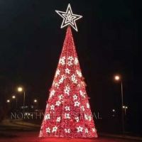 12ft height Outdoor xmas cone tree lighting decoration christmas day celebration waterproof IP68 shopping mall decoration