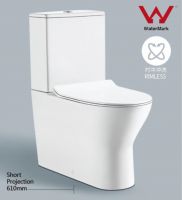 new style rimless two piece ceramic toilet 