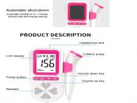 Factory price 3.0MHz cheap price home used ultrasound machine portable Baby Health monitor Doppler Fetal