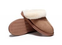 Sheepskin and fur unibody slippers