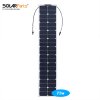Sunpower ETFE Flexible solar panel 24.2V/3.09A 75W 1460X280X3MM with 0.5m cable