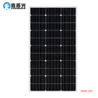 Mono Flexible Solar Panel with Aluminum Frame18V/100W 955x530x25mm
