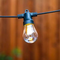 Commercial Vintage Filament Outdoor String Lights Bulbs Edison Led Black Cord