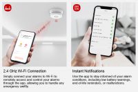 Smart Wifi Tuya Standalone Smoke Detector With En14604 Remote Monitoring Somke Alarm