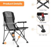 Deluxe High-Back Hard-Arm Camping Chair