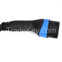 32A Adjustable 22KW 415V Type 2 mode2 ev charging box 3 phase with CEE