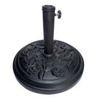 Rose Flower Designed Patio Umbrella Base Outdoor Garden Umbrella Base Stand Parasol Base