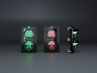 200mm Static Pedestrian Traffic Light With Countdown Timer