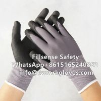 15Gauge Nylon Spandex Liner Nitrile Foam Coated Gloves for Work