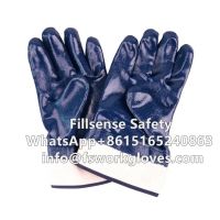 Cotton Jersey Liner Nitrile Coated Heavy Duty Work Gloves