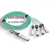100G QSFP28 to 4x25G SFP28 Breakout Active Optical Cable 1m 2m 3m 5m 7m 10m 20m 100Gbase AOC Cable