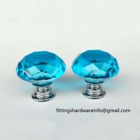 Crystal Drawer Cabinet Knob Diamond Crystal Glass Knob Handle 30mm Suitable for Dresser Kitchen Wardrobe Cabinet