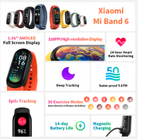 Xiaomi Mi Band 6 Smart Bracelet 5 Color AMOLED Screen Miband 6 Blood Oxygen Fitness Traker Bluetooth Waterproof Smart Band