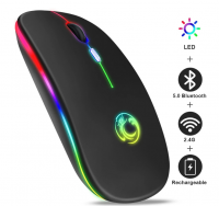 Wireless Mouse Bluetooth RGB Rechargeable Mouse Wireless Computer Silent Mause LED Backlit Ergonomic Gaming Mouse For Laptop PC