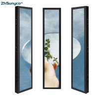 21 inch bar type lcd display shelf high definition wall mount shelf screen for retail shop