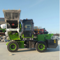 Automatic loading mixer truck