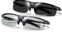 Polarized night vision mirror color changing sunglasses driver driving