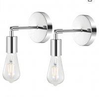 BAODEN 1 Light Bathroom Wall Sconce Set of 2 Vintage Industrial Wall Lamp Pole Wall Mount Lighting Fixture