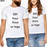 Customized Printed Leisure T Shirt Harajuku Women Tee Diy Your Like Photo Or Logo White T-shirt Fashion Custom Men's Tops Tshirt