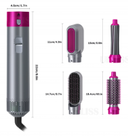 One Step Hair Dryer &amp; Volumizer 5 In 1 Hair Dryer Brush Hot Air Comb Blower Dryer Magic Automatic Curler Iron Wand