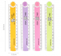 30CM New Cute Kawaii Study Time Color Folding Ruler Multifunction DIY Drawing Rulers For Kids Students Office School Stationery