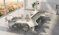 China Factory Custom Made Office Staff Workstation Desk With Partition