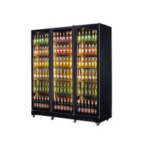 Three-door beer cabinet refrigerator commercial beverage display cabinet refrigerated storage cabinet vertical convenience store beverage cabinet