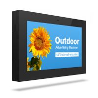 Super Thin Outdoor Digital Signage Totem 49 55 inch Wall Mounted Android Lcd Ultra Bright Drive Through Advertising Kiosk