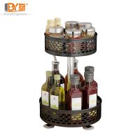 Adjustable Rotating Shelf 360 Degree Kitchen Livingroom Fruits Storage Basket Holder