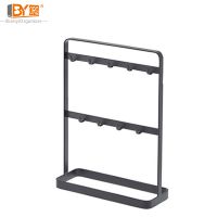 white and black 2 tiers Metal Mobile Phone key holder Sundries Desk Organizer Metal Storage Rack For Office Home
