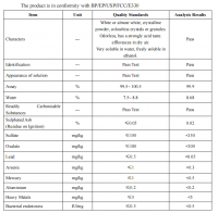 Citric Acid Monohydrate - food grade - HS code 29181400