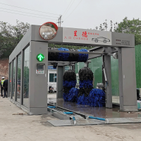 Tunnel type automatic car washing machine