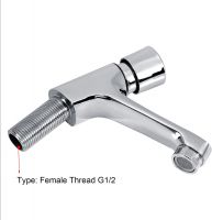 Delay Faucet Bathroom Push Tap Faucet Plated Chrome Self Closing Water Saving Delay Sink Tap for Public Kitchen Bathroom