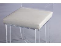 acrylic dining chair with fabric cushion