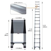 Aluminium Telescopic Extension Ladder 4.4m