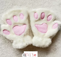 	 Winter Cute Mitten Soft Half Finger Gloves