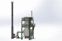 Vertical powder cooler